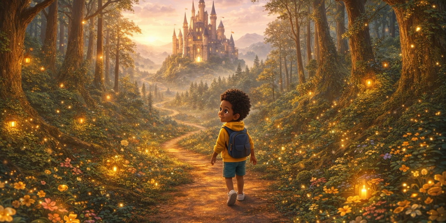 Pixar-inspired 3D storybook art style
