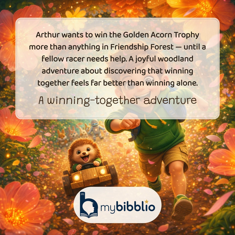 The Friendship Forest Race – Personalised Storybook — back cover (Pixar 3D style)