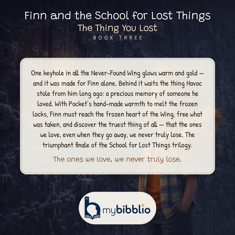 School for Lost Things · Book Three – The Thing You Lost — back cover (Pixar 3D style)