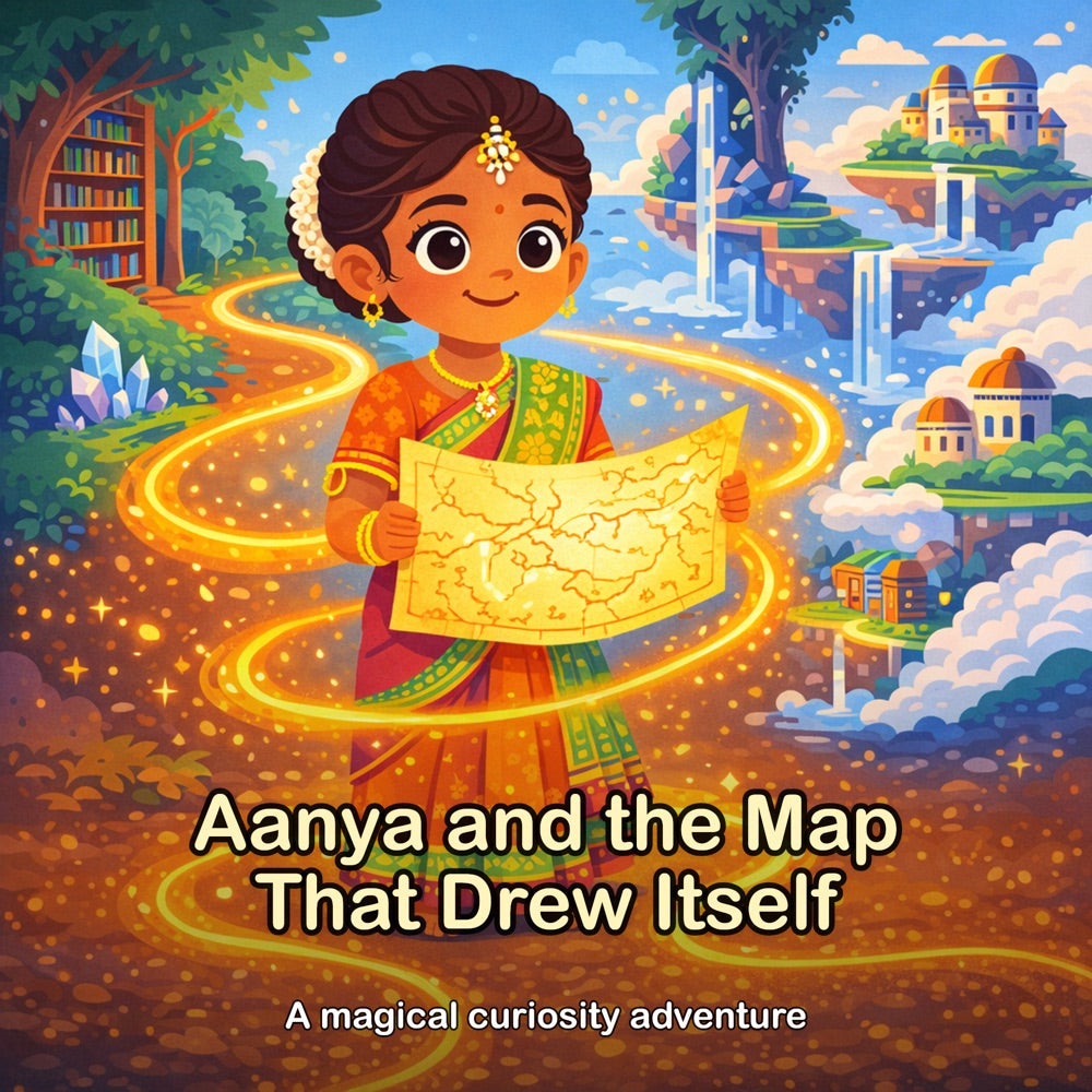 The Map That Drew Itself – Personalised Storybook — front cover (Modern Flat style)