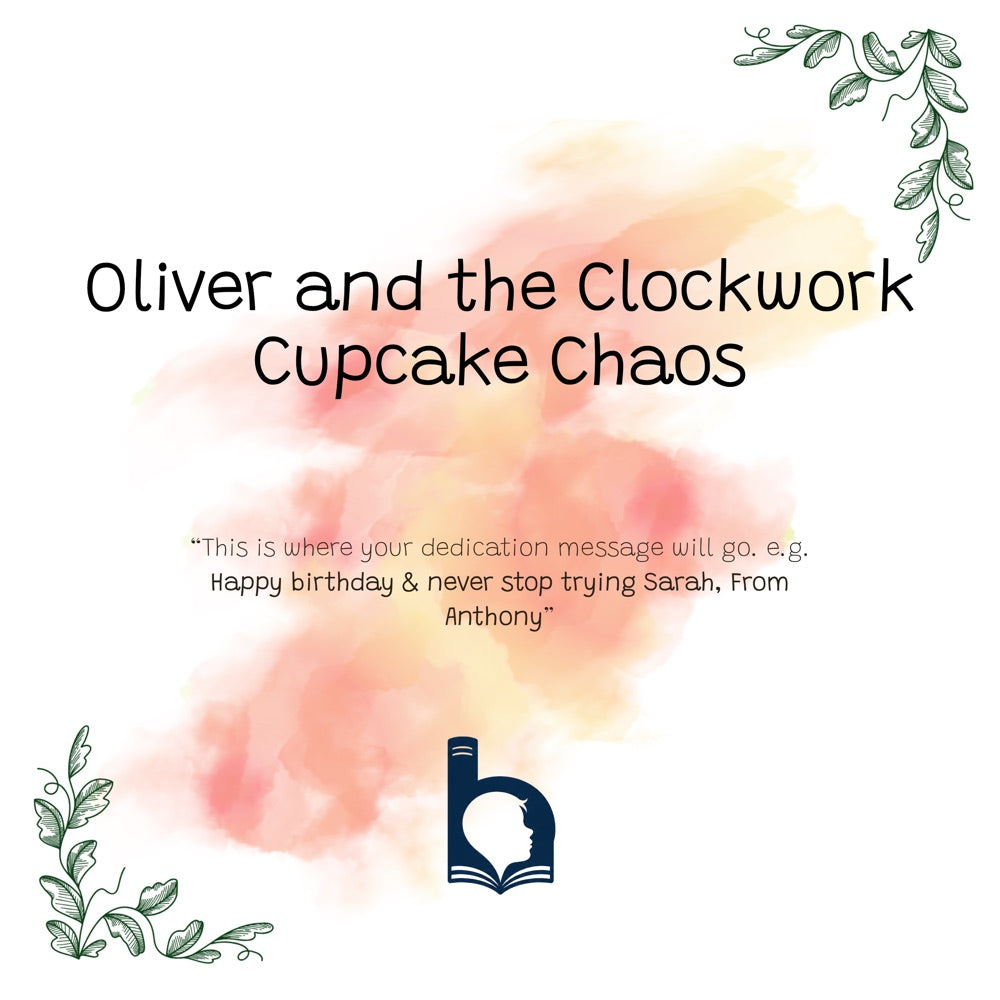 The Clockwork Cupcake Chaos – Personalised Storybook — title page (Modern Flat style)