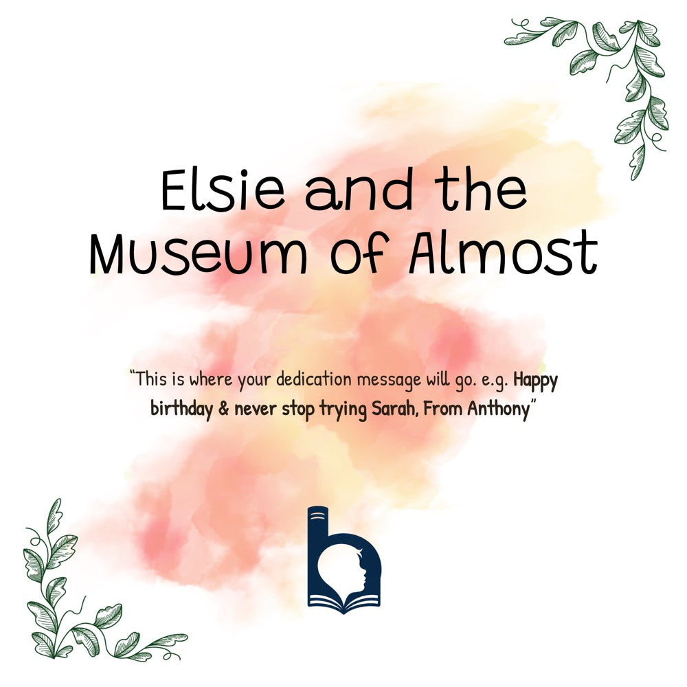 Museum of Almost · Book One – The Door of Almosts — title page (Modern Flat style)