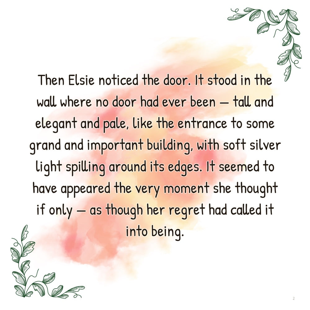Museum of Almost · Book One – The Door of Almosts — scene two text (Modern Flat style)