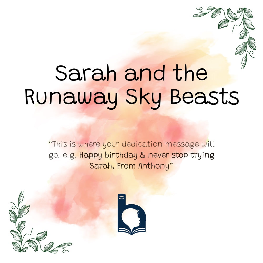 The Runaway Sky Beasts – Personalised Storybook — title page (Modern Flat style)