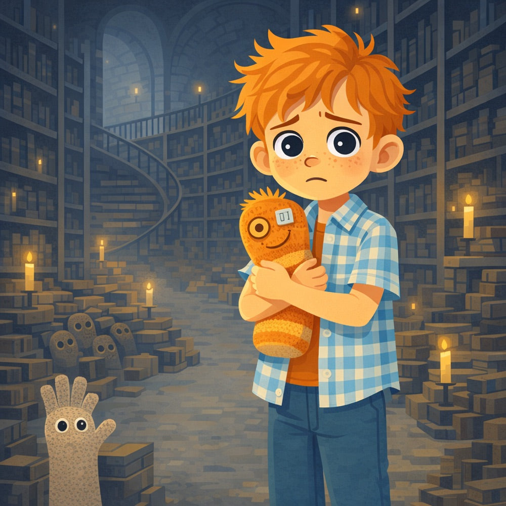 School for Lost Things · Book Two – The Never-Found Wing — scene two illustration (Modern Flat style)
