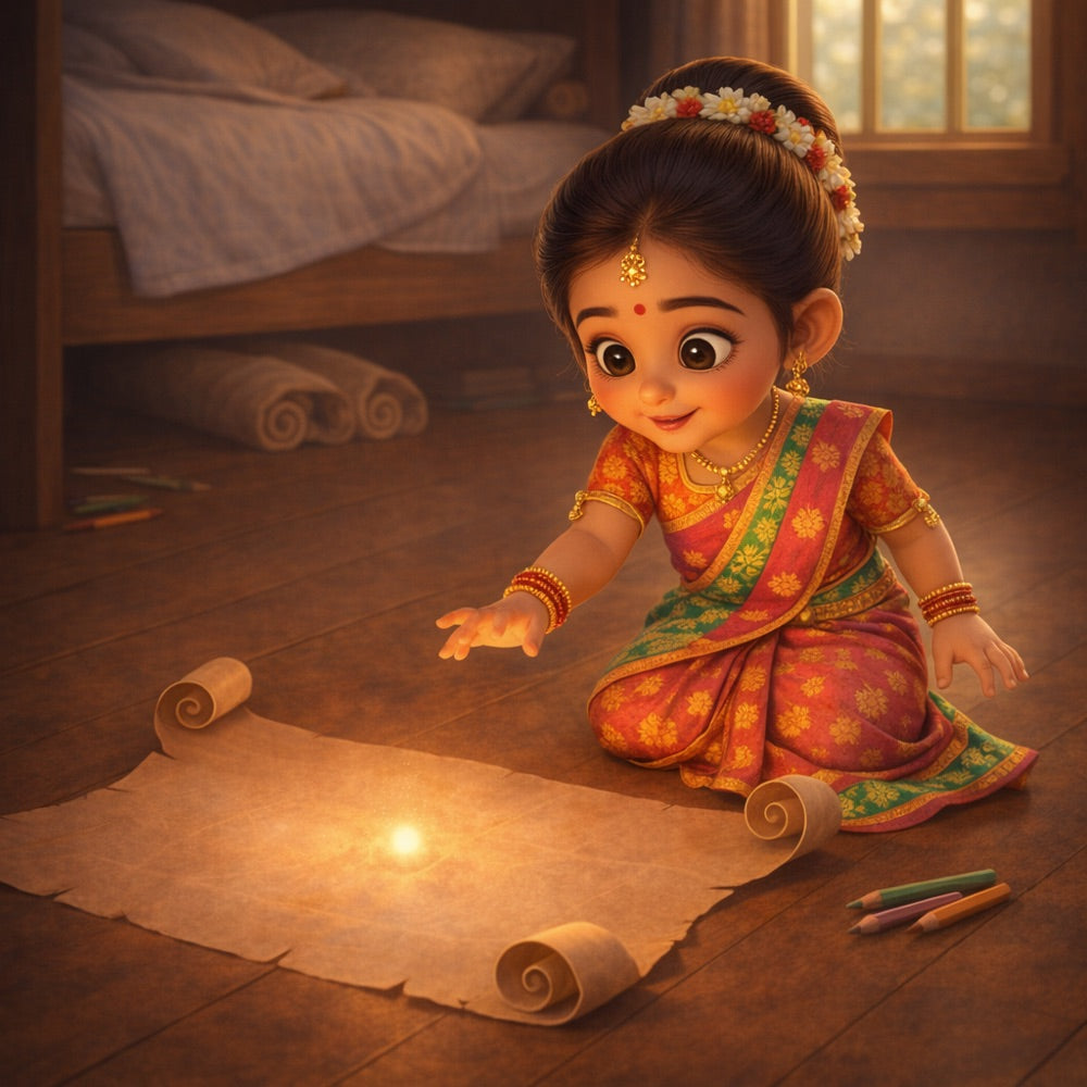 The Map That Drew Itself – Personalised Storybook — scene two illustration (Pixar 3D style)