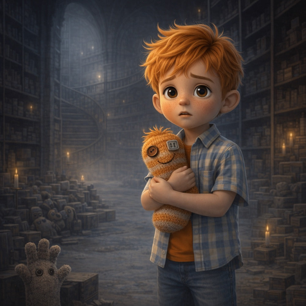 School for Lost Things · Book Two – The Never-Found Wing — scene two illustration (Pixar 3D style)