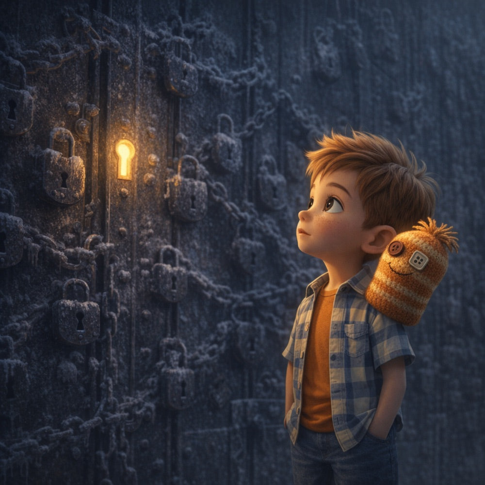 School for Lost Things · Book Three – The Thing You Lost — scene one illustration (Pixar 3D style)