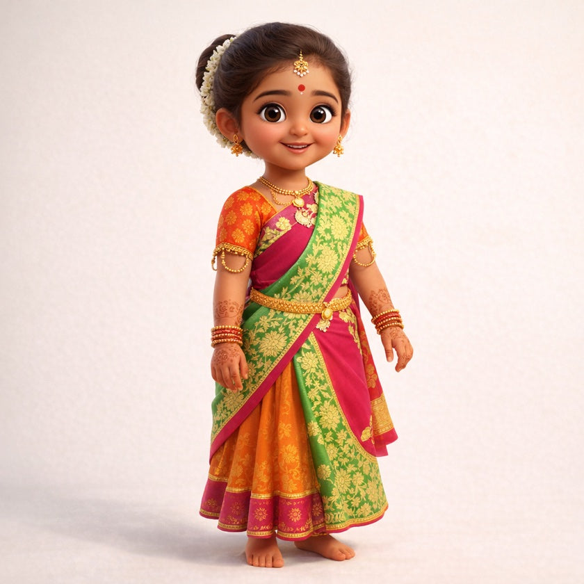 The same child as their illustrated storybook character